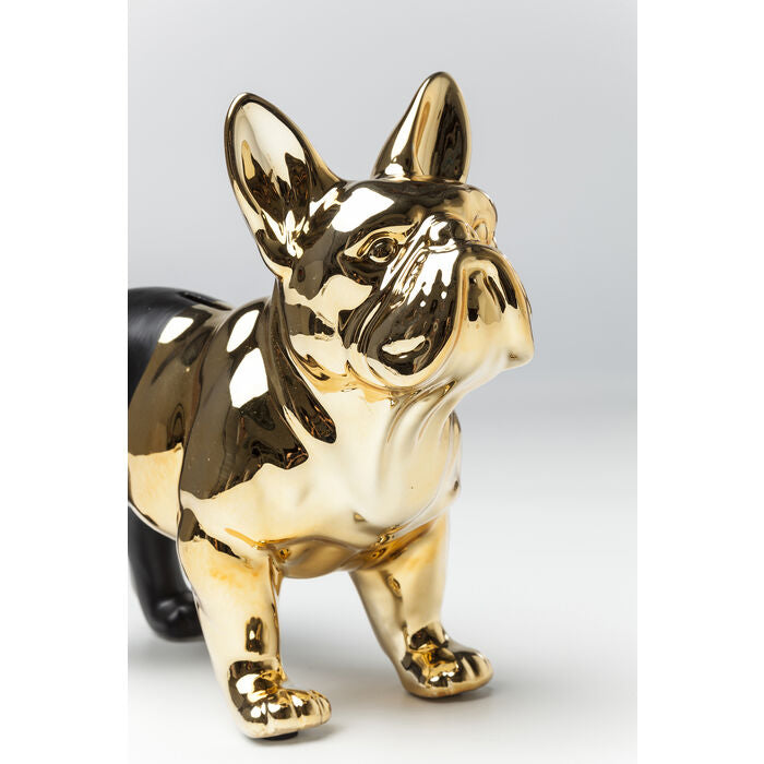 Salvadanaio Bulldog oro/nero - Kare Design