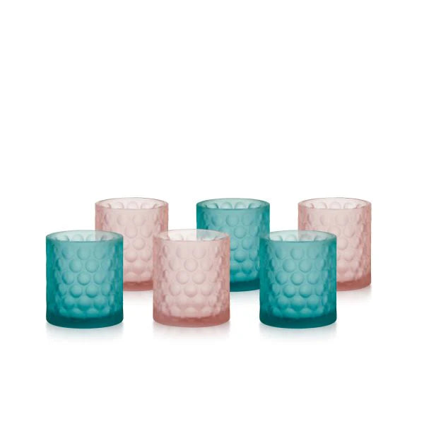Set bicchieri vetro 6 pz D7,5xH9 'linea Bubble' - Madrhélen