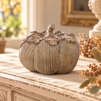 Decorazione zucca in resina serie 'Octavia' D 17 H12 - Blanc Maricló