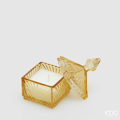 Candela profumata 'Jasmine' giallo 6,5x6,6x12H - EDG