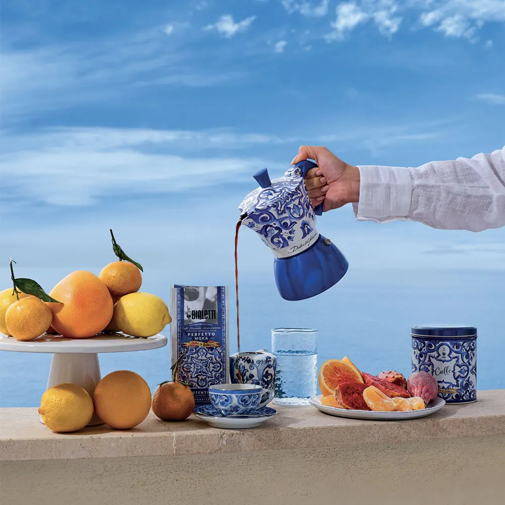 Moka Induzione 4 TZ Blu Medit. D&G  - Bialetti