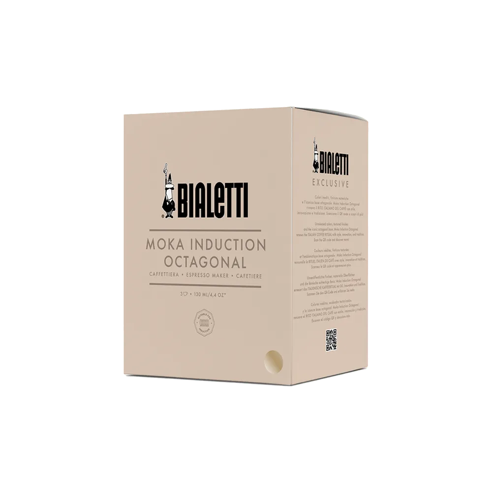 Moka Exclusive Octagonal Induction Desert Sand - Bialetti
