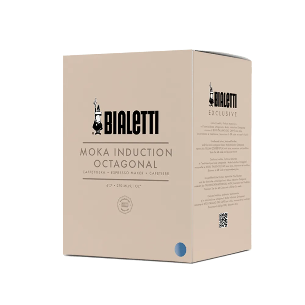 Moka Exclusive Octagonal Induction Desert Grey - Bialetti