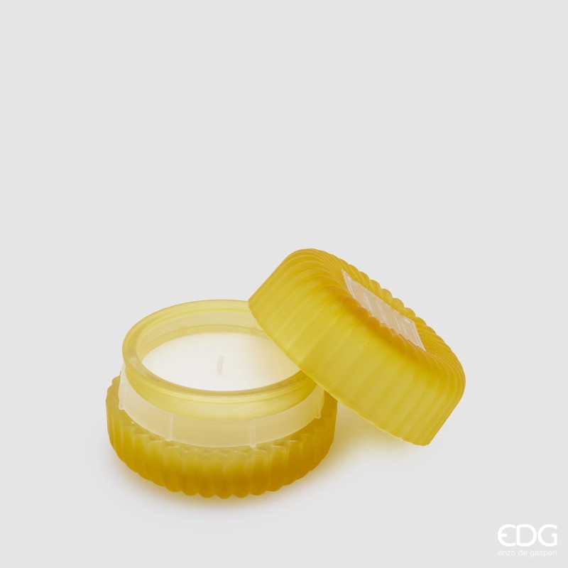 Candela profumata tonda 'Jasmine' gialla D8 5H - EDG