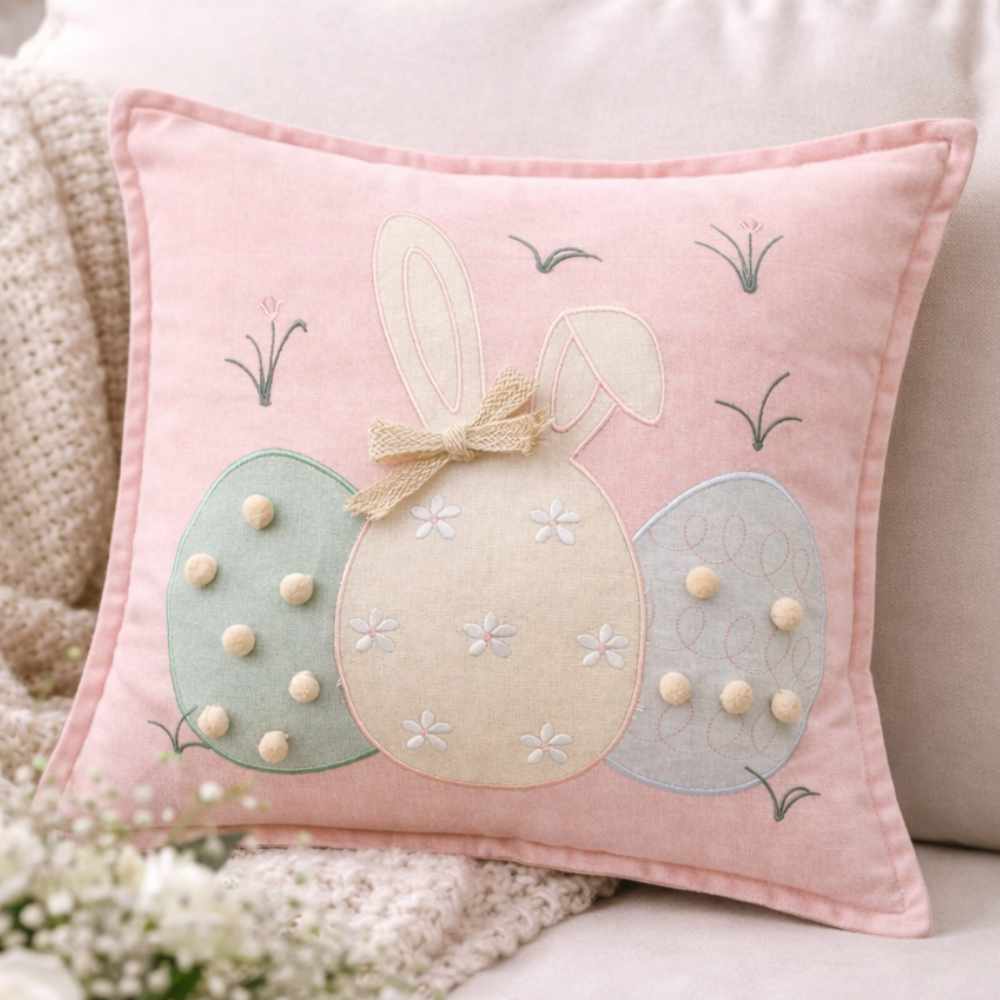 Cuscino Pom Pom Rosa 45x45 - Clodette