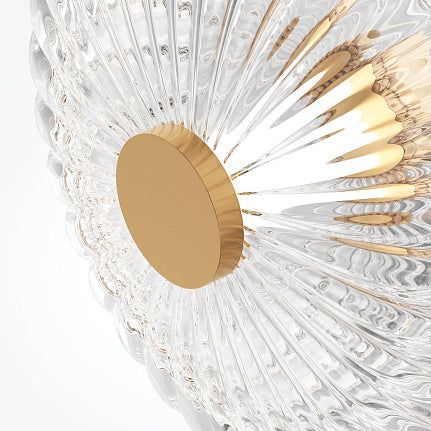 Applique 'AMULET' a led con sfere in oro lucido