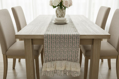 Runner 50x150 linea 'Amicizia Fiorita' - Blanc Mariclò