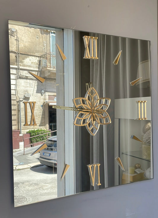 Orologio specchiato quadrato  - Design mercuri