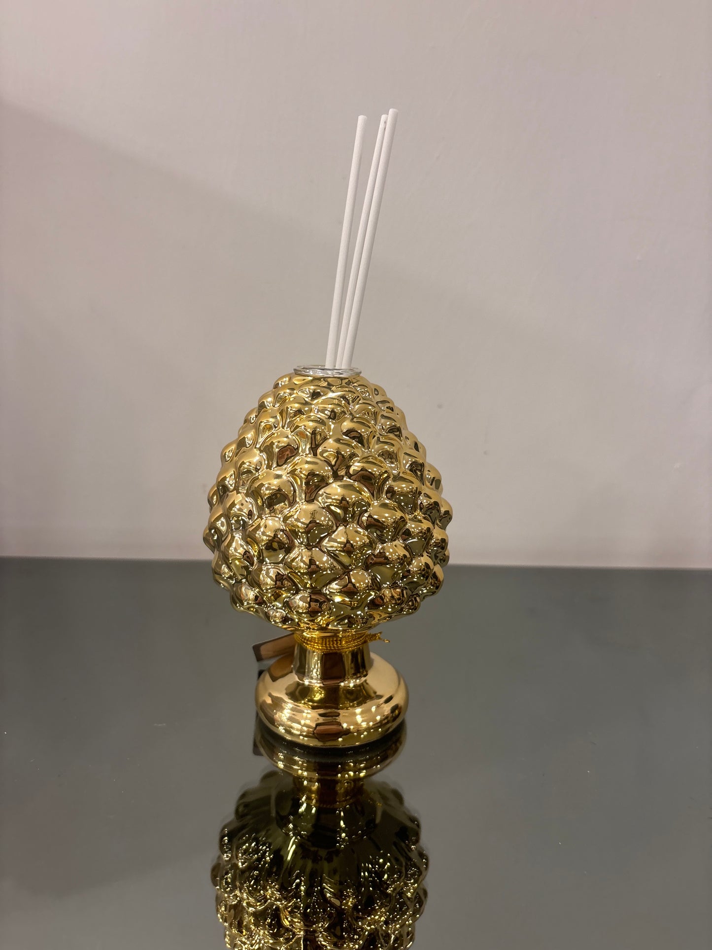 Pigna diffusore oro 12,5h ceramica - Encantada