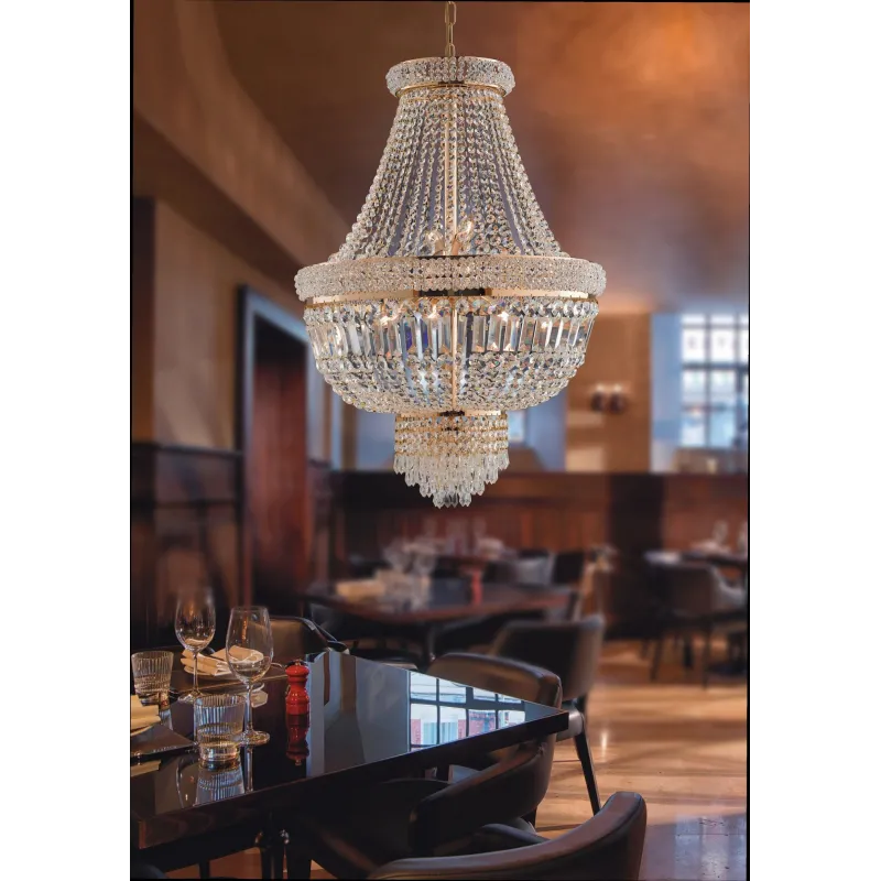 Lampadario 10 luci'Praga' D55 - Leo Lux
