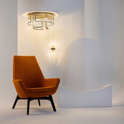 Applique 'Artisan' a led oro zingrinato D12,5XH46