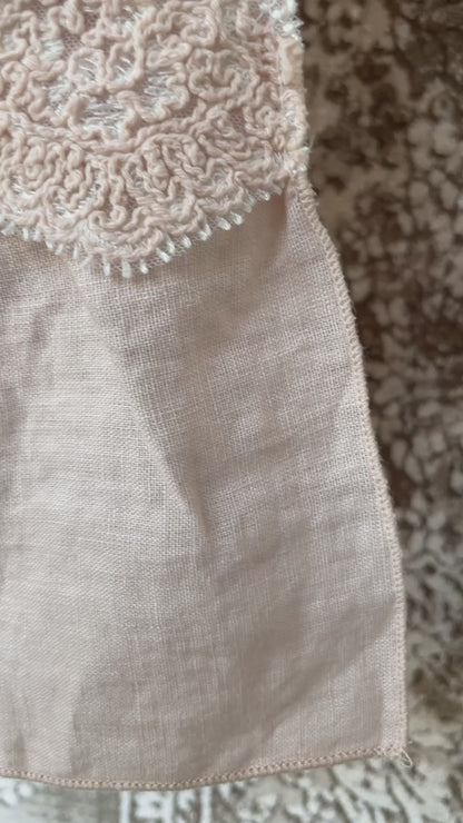 Mantovana volant Petra colore polvere di cipria - Chez moi