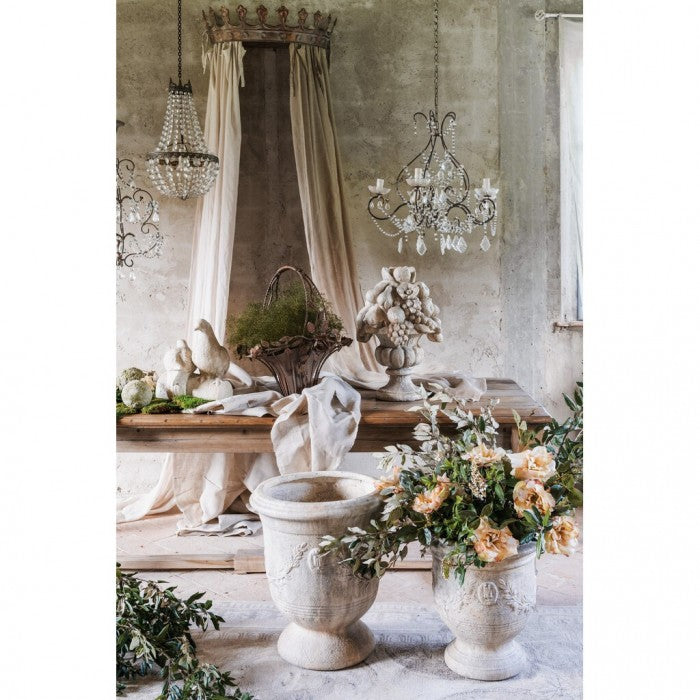Vaso in resina serie 'Antiqua Domus' 48x57x48 - Blanc Maricló
