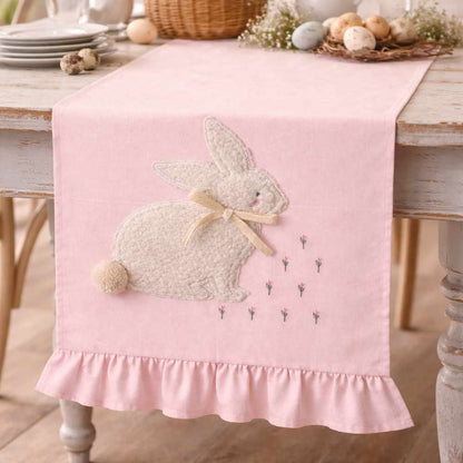 Runner con ricamo Little Joy Rosa 170x45 - Clodette