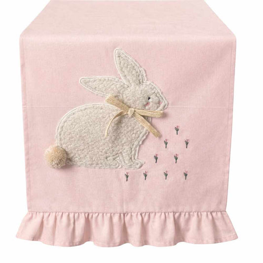 Runner con ricamo Little Joy Rosa 170x45 - Clodette