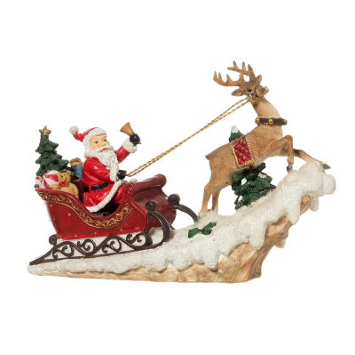 Slitta di Babbonatale con renne - L'arte di Nacchi