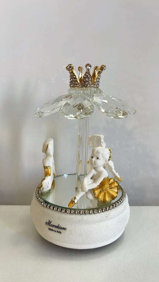 Carillon con ballerine con cristallo -Marechiaro