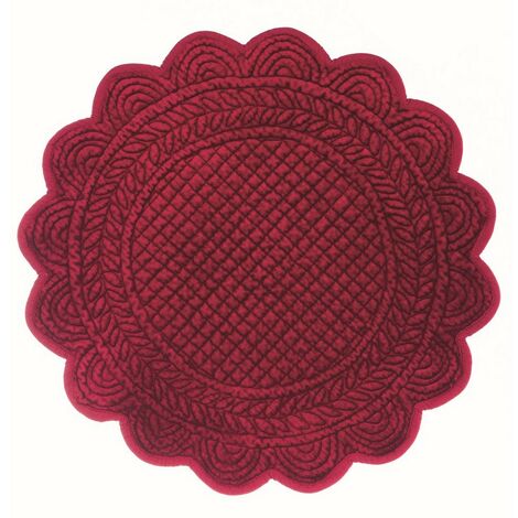 Set americano tondo velluto "Carmen velluto"- Blanc Mariclo'