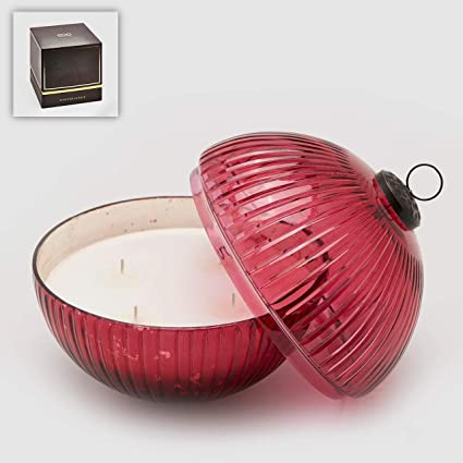 Candela con vetro sfera Halfshiny D18 amaranto - EDG