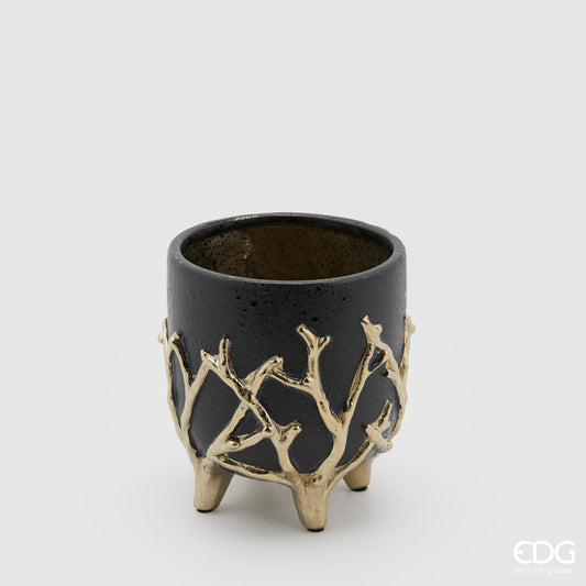 Vaso corallo piccolo con piedi- EDG