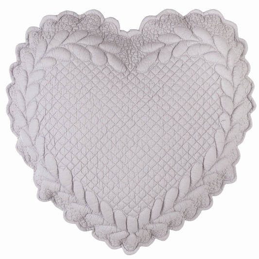 Cuscino cuore grigio 42x42 - Blanc Maricló