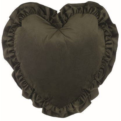 Cuscino cuore velluto con gala 55x55 - Blanc Maricló