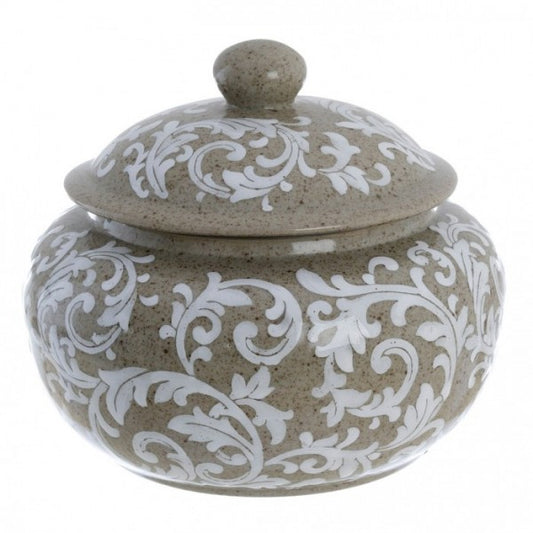 VASO DECORATIVO C/COPERCHIO "KREISLERIANA"-BLANC MARICLO'